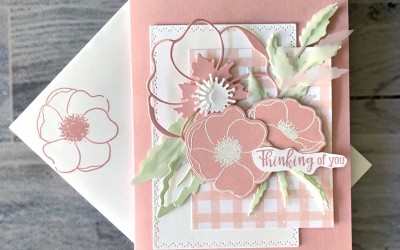 Pink Poppies Thinking of You Card!