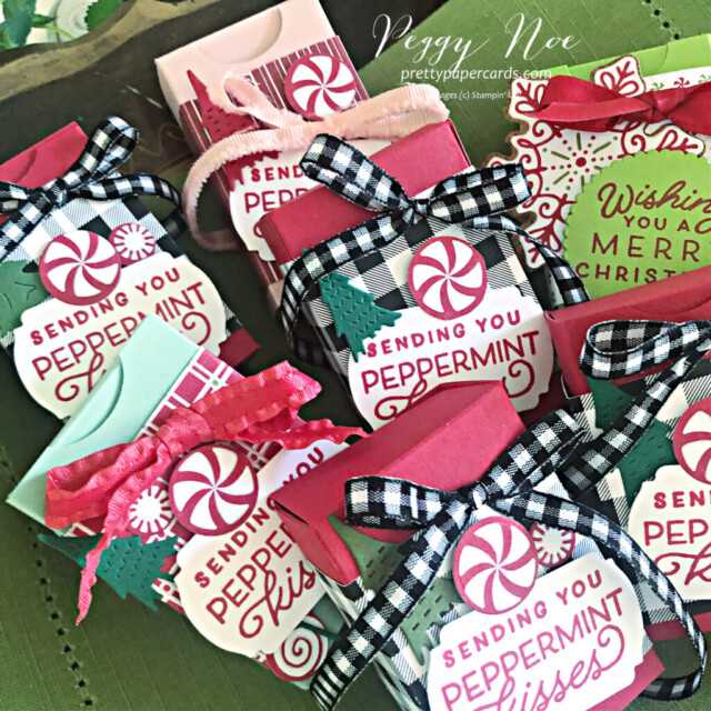Frosted Gingerbread Mini Hand Sanitizer Boxes made with Stampin' Up! products created by Peggy Noe of prettypapercards #frostedgingerbreadbundle #frostedgingerbread #stampinup #stampingup #peggynoe #prettypapercards #handsanitizerbox