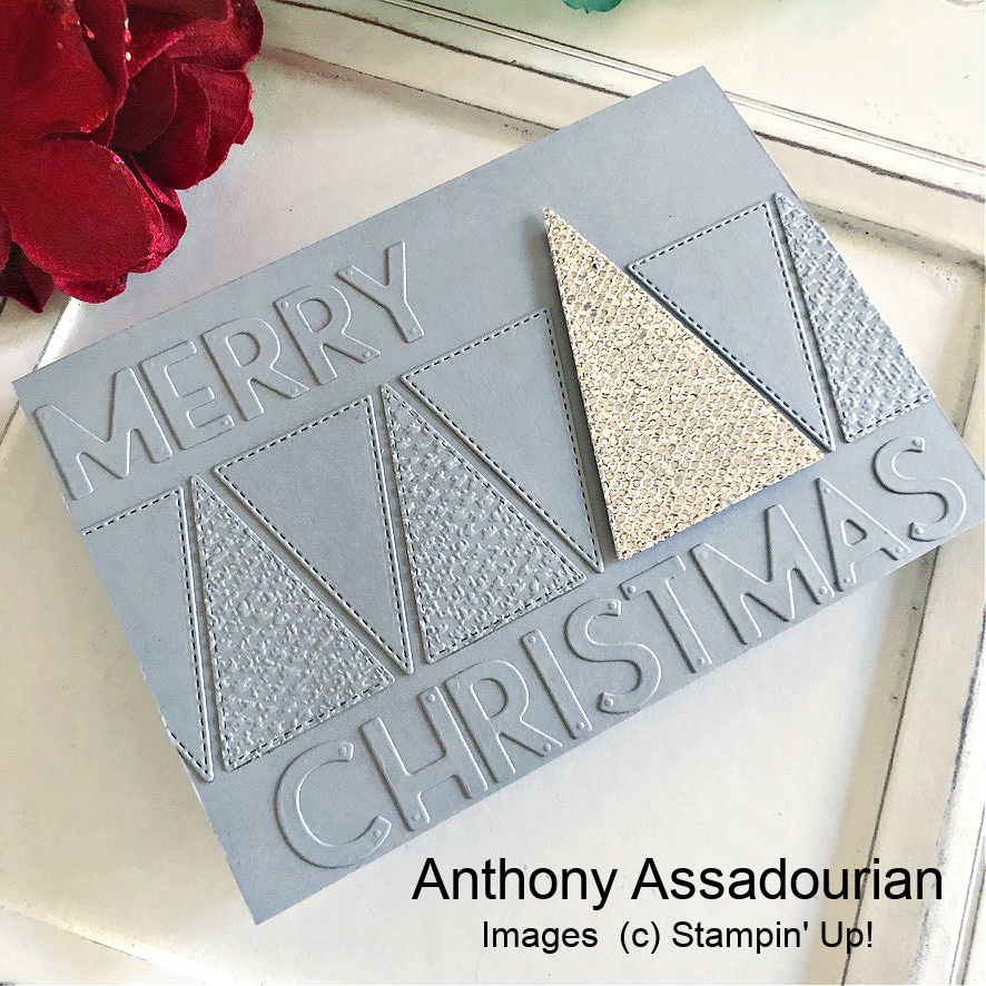 Christmas Triangle Card Stampin' Up! Anthony Assadourian