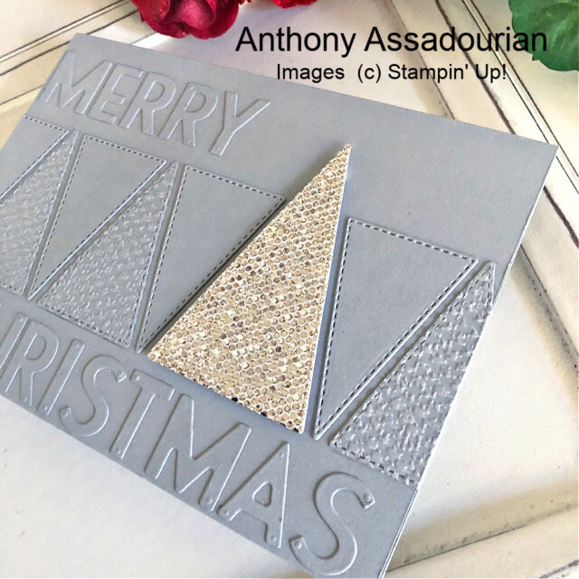 Christmas Triangles Card Stampin' Up! Anthony Assadourian