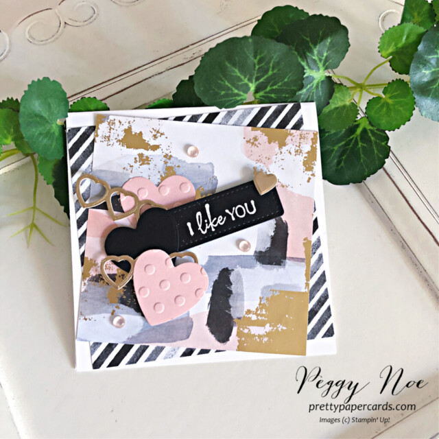 Handmade all-occasion card using Abstract Beauty designer series paper by Stampin' Up! created by Peggy Noe of Pretty Paper Cards #stampinup #stampingup #peggynoe #prettypapercards #abstractbeauty #flowingflowers #alloccasioncard