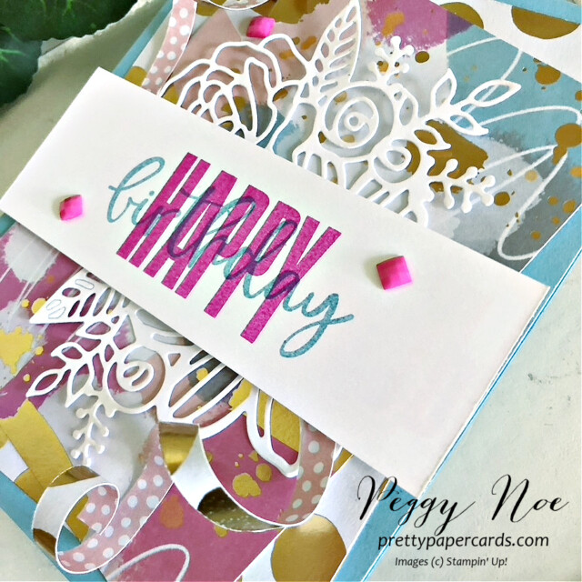 Birthday card made with the Biggest Wish Stamp Set by Stampin' Up! created by Peggy Noe of Pretty Paper Cards #stampinup #stampingup #birthdaycard #peggynoe #prettypapercards #biggestwish #abstractbeauty #bloghop