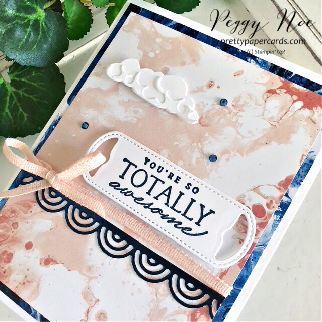 Handmade card. using the Waves of Inspiration Bundle by Stampin' Up! created. by Peggy Noe of Pretty Paper Cards #stampinup #stampingup #peggynoe #prettypapercards #wavesofinspiration #wavesoftheocean