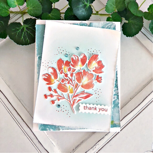 Handmade Thank You Card made with the Art Gallery Bundle by Stampin' Up! and created by Peggy Noe of Pretty Paper Cards #artgallery #stampinup #stampingup #peggynoe #prettypapercards #thankyou #thankyoucard