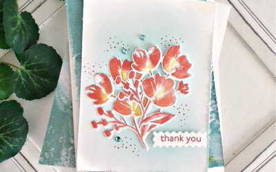 Art Gallery Thank You Card Using Four (4) Techniques!