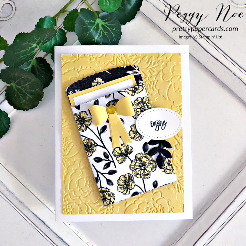 Handmade card with a Mini Pocket Envelope by Stampin' Up! created by Peggy Noe of Pretty Paper Cards #minipocketenvelope #stampinup #stampingup #peggynoe #prettypapercards