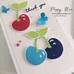 Handmade thank you card made with Sweetest Cherries Bundle by Stampin
