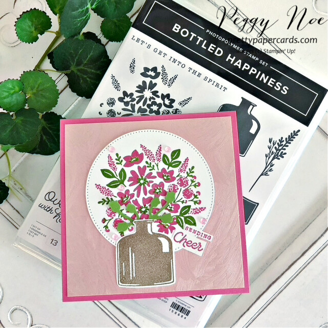 All Occasion Card made with the Bottled Happiness Bundle by Stampin' Up! created by. Peggy Noe of Pretty Paper Cards #bottledhappinesscard. #bottledhappinesbundle #stampinup #peggynoe #prettypapercards #stampingup