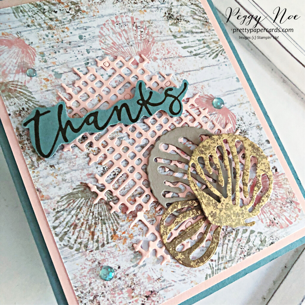 Handmade Thank You Card made with the Season of Chic Bundle by Stampin' Up! created by Peggy Noe of Pretty Paper Cards #seasonofchic #seasonofchicbundle #peggynoe #prettypapercards #stampinup