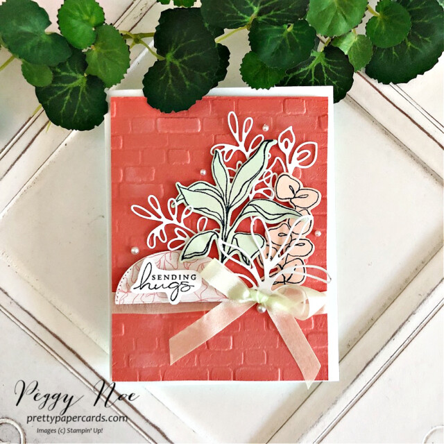 Handmade Sending Hugs Card using the Splendid Day Bundle by Stampin' Up! created by Peggy Noe of Pretty Paper Cards #splendidday #stampinup #stampingup #peggynoe #prettypapercards #sendinghugscard