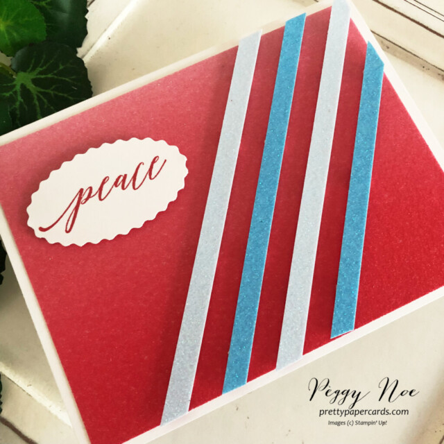 4th of July Card Stampin' Up! created by Peggy Noe of Pretty Paper Cards #4thofjulycard #stampinup #peggynoe #prettypapercards #stampingup