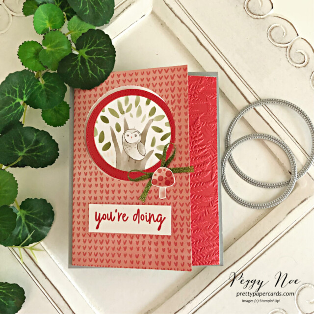Handmade card made with Amazing Phrasing stamp set by Stampin' Up1 created by Peggy Noe of Pretty Paper Cards #amazingphrasing #happyforestfriends #stampinup #peggynoe
