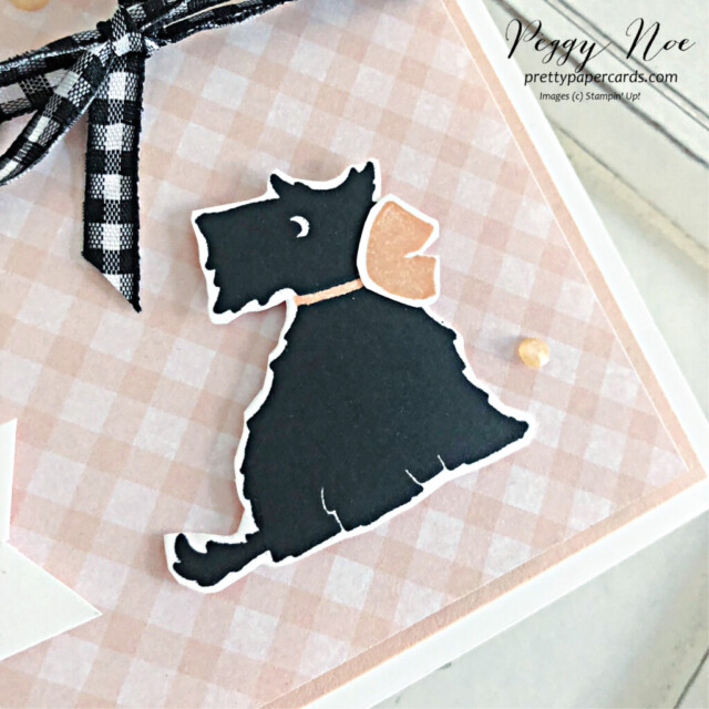 Petal Pink Scottie Stampin' Up! Peggy Noe #christmasscottie #stampinup #peggynoe #prettypapercards #stampingup #christmasscottie #petalpinkscottie #youarealwayslovedcard