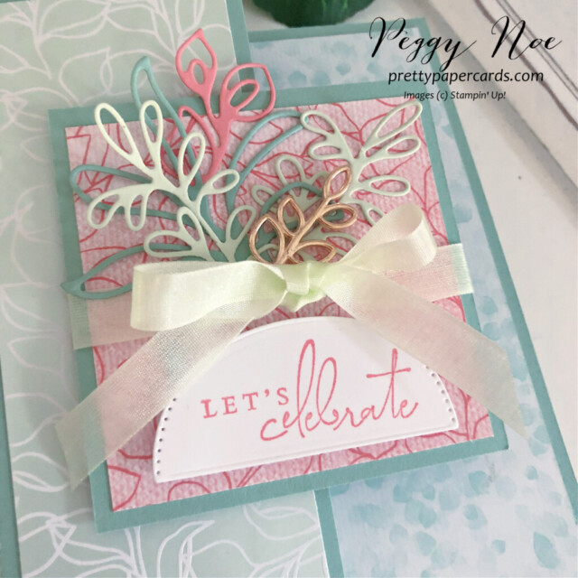 Handmade card made with the Splendid Thoughts Bundle by Stampin' Up! created by Peggy Noe of Pretty Paper Cards #splendidday #splendidthoughts #peggynoe #stampinup #peggynoe #prettypapercards #funfoldcard