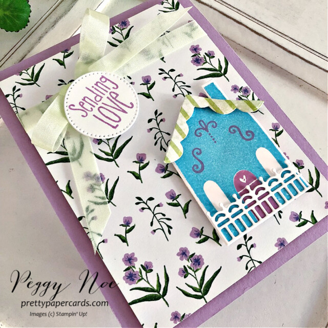 Handmade card using the Sweet Gingerbread Bundle by Stampin' Up! created by Peggy Noe of Pretty Paper Cards #sweetgingerbreadstampset #sweetgingerbreadbundle #stampinup #stampingup #peggynoe #prettypapercards #summergingerbreadcottage