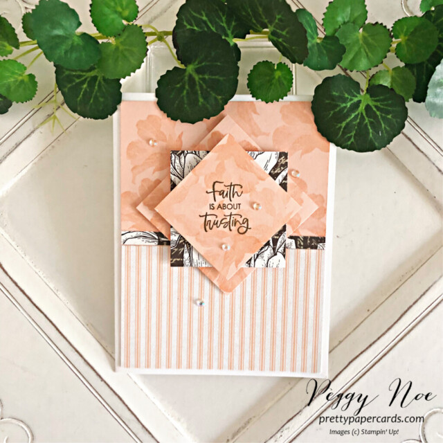 Handmade card using the Wisteria Wishes stamp set by Stampin' Up! created by Peggy Noe of Pretty Paper Cards #wisteriawishesstampset #perfectpomegranatestampset #stampinup #peggynoe #prettypapercards