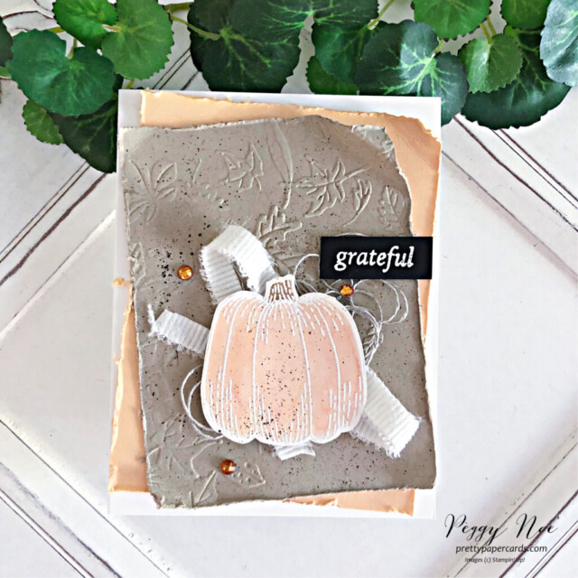 Handmade Grateful Card made with the Hello Harvest Bundle by Stampin' Up! created by Peggy Noe of Pretty Paper Cards #gdp359 #helloharvestbundle #stampinup #peggynoe #prettypapercards #stampingup