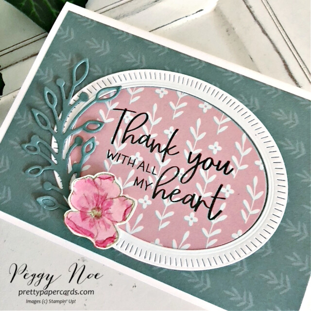Handmade Thank You Notes made with the Framed Florets Bundle by Stampin' Up! created by Peggy Noe of Pretty Paper Cards #framedfloretsbundle #fittingfloretscollection #thankyou #stampinup #peggynoe #prettypapercards #framedfloretsbundle #stampingup #floralthankyounotes