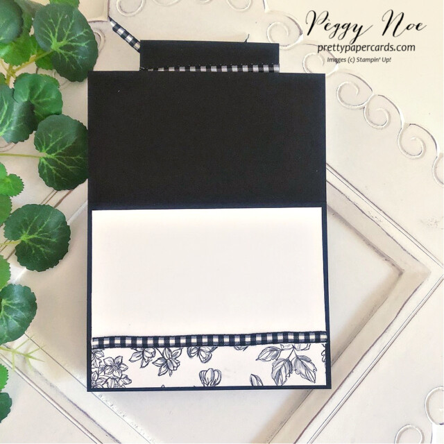 Handmade Birthday Card made with the Perfectly Penciled paper by Stampin' Up! created by Peggy Noe of Pretty Paper Cards #perfectlypencileddsp #birthdaycard #handmadebirthdaycard #stampinup #peggynoe #stampingup #prettypapercards #funfoldcard