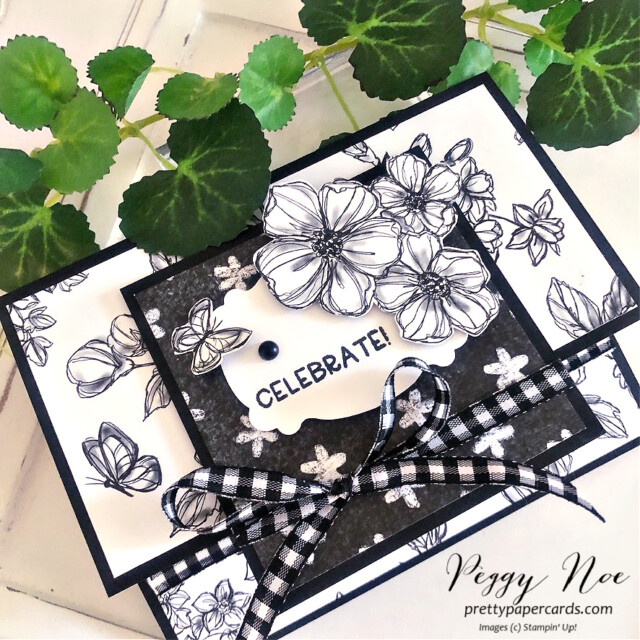 Handmade Birthday Card made with the Perfectly Penciled paper by Stampin' Up! created by Peggy Noe of Pretty Paper Cards #perfectlypencileddsp #birthdaycard #handmadebirthdaycard #stampinup #peggynoe #stampingup #prettypapercards