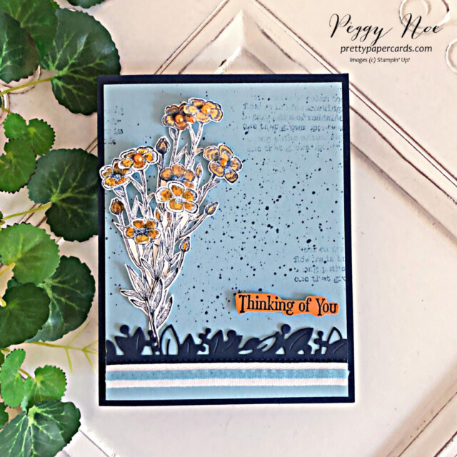 Handmade Thinking of You card made with the Quiet Meadow stamp set by Stampin' Up! created by Peggy Noe of Pretty Paper Cards #quietmeadowstampset #stampinup #peggynoe #prettypapercards #stampingup #edendies