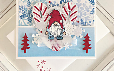 Frosty Candy Cane Gnome Christmas Card!