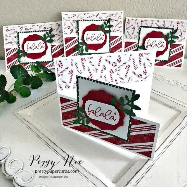 Handmade Christmas Card made with the Framed & Festive Stamp Set by Stampin' Up! created by Peggy Noe of Pretty Paper Cards #framed&festivestampset #sweetestchristmasstampset #peggynoe #stampinup #stampingup #prettypapercards