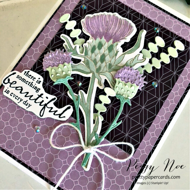 Handmade All Occasion Card made with the Beautiful Thistle Stamp Set by Stampin' Up! created by Peggy Noe of Pretty Paper Cards #beautufulthistlestampset #stampinup #peggynoe #alloccasioncard #stampingup