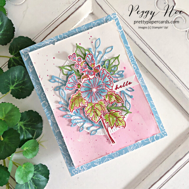 Handmade all occasion card made with the Beautifully Happy Stamp Set by Stampin' Up! created by Peggy Noe of Pretty Paper Cards #beautifullyhappystampset #hellocard #alloccasioncard #stampinup #peggynoe #prettypapercards