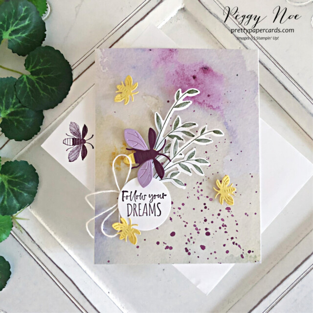 Handmade card made with the Lighting the Way Bundle by Stampin' Up! created by Peggy Noe of Pretty Paper Cards #lightingthewaybundle #daintyflowers #peggynoe #prettypapercards #stampinup