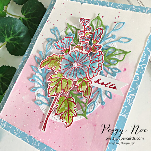 Handmade all occasion card made with the Beautifully Happy Stamp Set by Stampin' Up! created by Peggy Noe of Pretty Paper Cards #beautifullyhappystampset #hellocard #alloccasioncard #stampinup #peggynoe #prettypapercards #stampingup