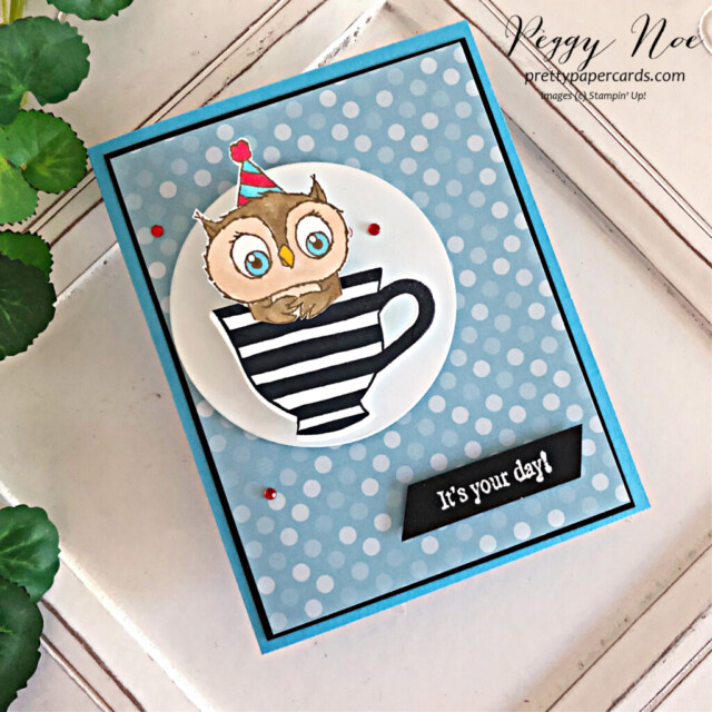Handmade Birthday Card made with the Adorable Owls Stamp Set by Stampin' Up! created by Peggy Noe of Pretty Paper Cards #adorableowls #birthdaycard #stampinup #peggynoe #prettypapercards #stampingup