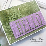 Handmade all-occasion Hello Card created with the Alphabet a la Mode dies by Stampin