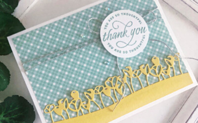 Gingham Tulip Thank You Card!