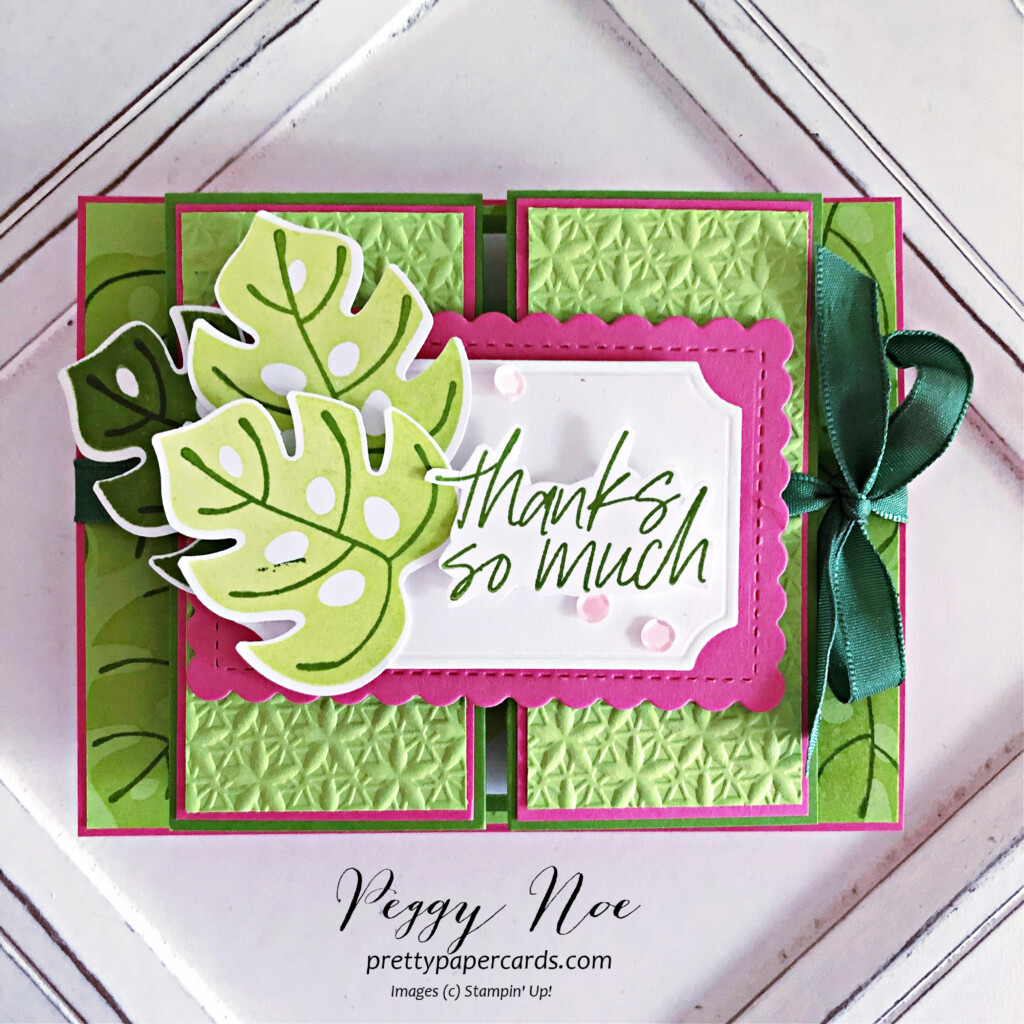 NEW VIDEO: Double-Gatefold Card with New Tropical Leaf Bundle!